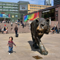 outdoor garden decoration foundry custom metal bronze tiger statue